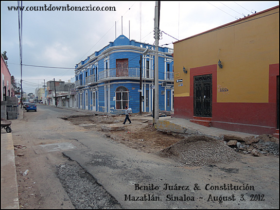 Mazatlan Street Upgrades August 2012