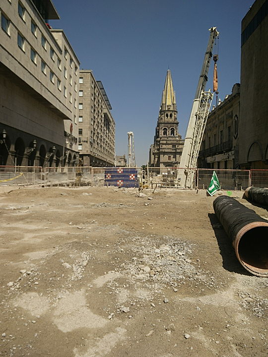Downtown Guadalajara is under siege as they dig a subway. It should take another year but will be fabulous when it is done.